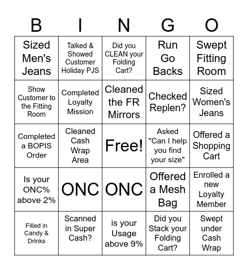 Come Play with Style! Bingo Card