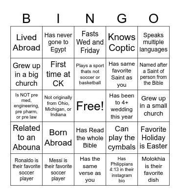 CK 2024 Bingo Card