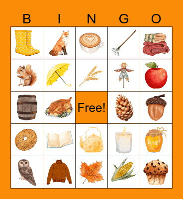 SCHF October Bingo Card