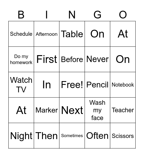 Unit 2 Review Bingo Card