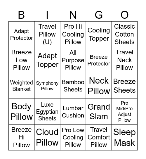 Accessories Bingo Card