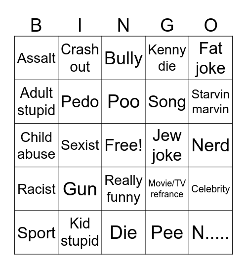 Untitled unifindont in 8badfansill Bingo Card