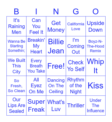 80s/90s Bingo Round 4 Bingo Card