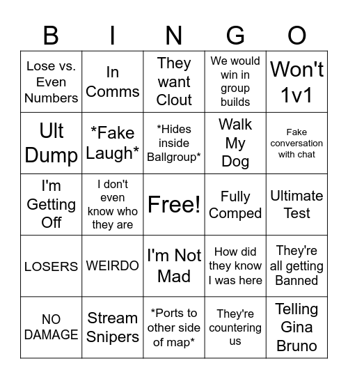 ESO Streamer Bingo Card Bingo Card