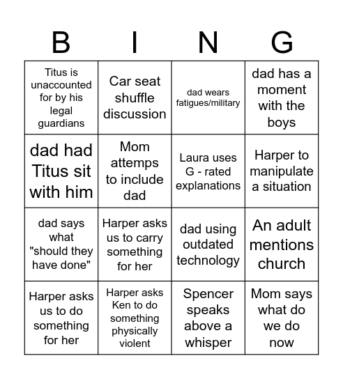 Apple Picking Bingo Card