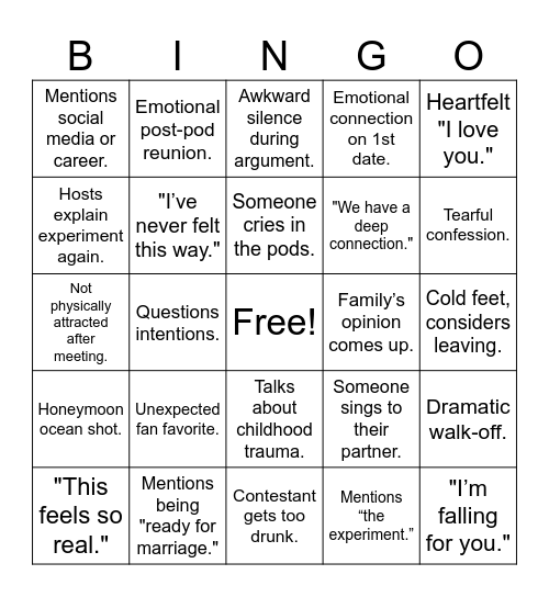 LOVE IS BLING SZN 7 Bingo Card