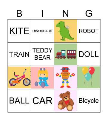 TOYS Bingo Card