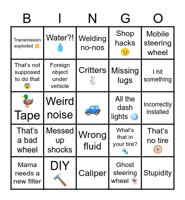 Customer States Bingo Card