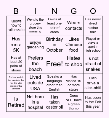 Beautiful Inside and Out Bingo Card