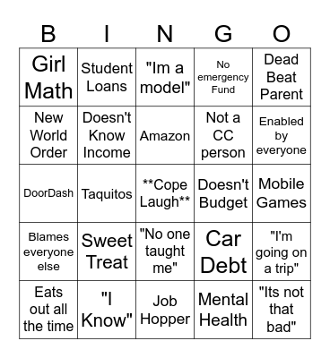 Hammer Guest Bingo Card
