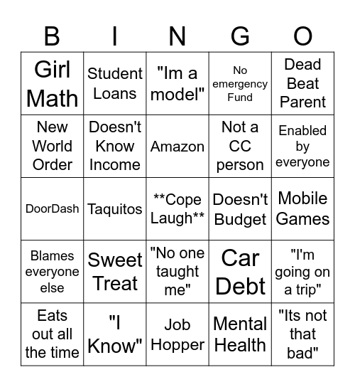 Hammer Guest Bingo Card