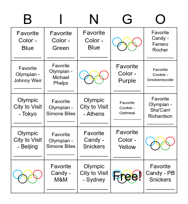 TEAM Bingo Card