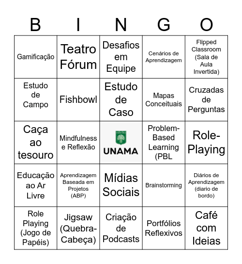 Bingo dos mestres Bingo Card