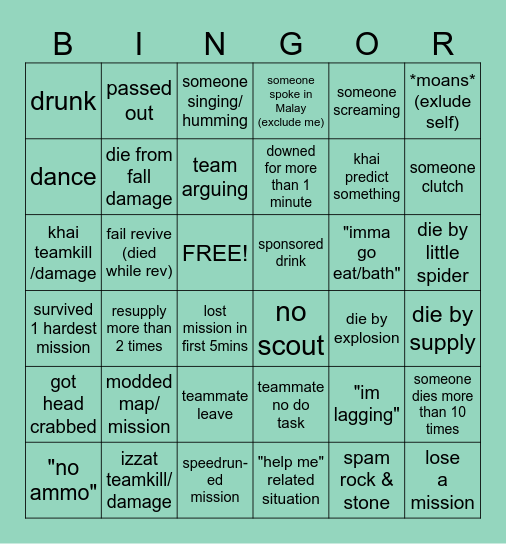 hohoho Bingo Card