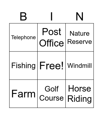 Map Symbol Bingo Card