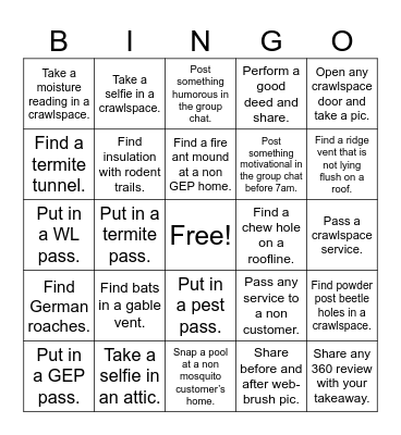 October Fun at Northwest! Bingo Card