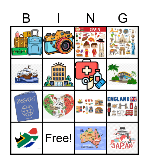 Ons Gaan Met Vakansie Bingo Card