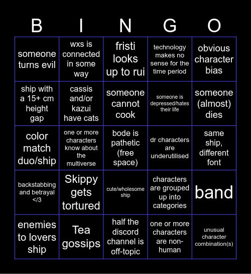 Brainrot AU Bingo Card