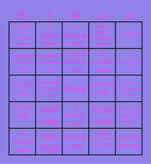 a grab bingo Card