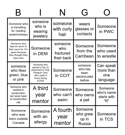 ISMP BINGO BANTER! Bingo Card