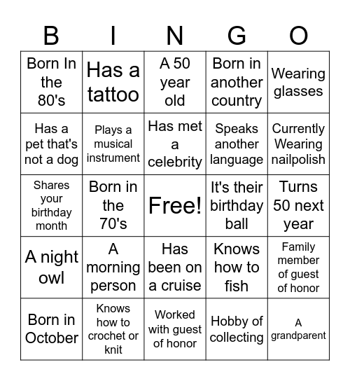 Paige's Birthday Ball! Bingo Card