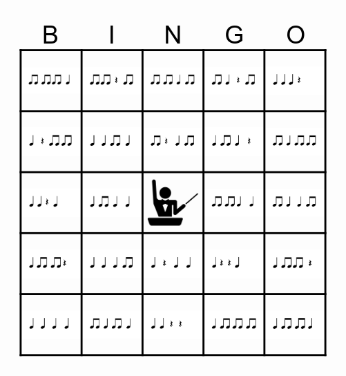 SingYour Joy - Rhythm Bingo Card