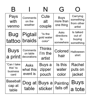 Witches night market Bingo Card
