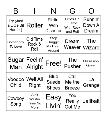BEACON MUSIC BINGO Card