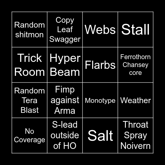 Ladder BS bingo Card