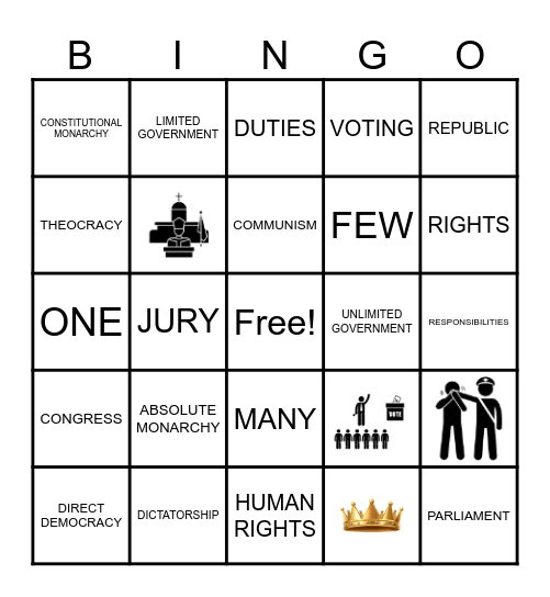 GOVERNMENT Bingo Card