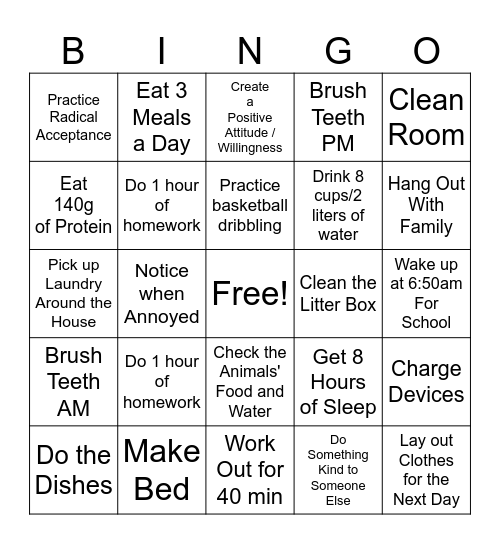 AK's Bingo Card