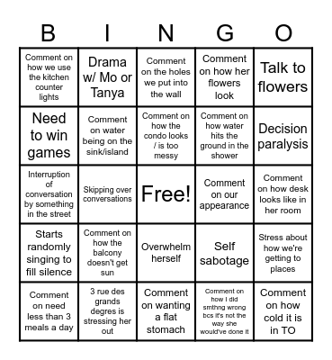 Cecilia Tam Bingo Card