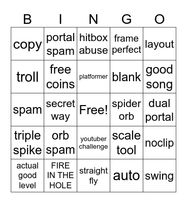 my STUPID recent tab bingo Card
