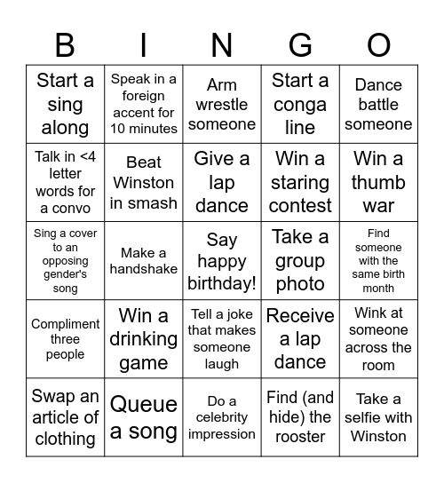 Winston's 24th! Bingo Card