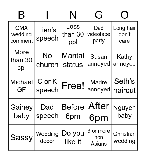 Daytona Bingo Card