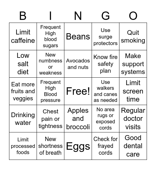 B'nai B'rith Bingo! Bingo Card