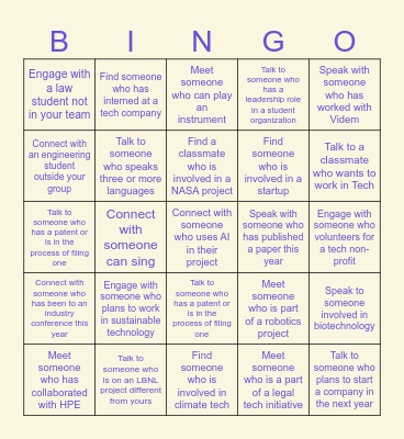 Deep Tech Meet Up Bingo Card