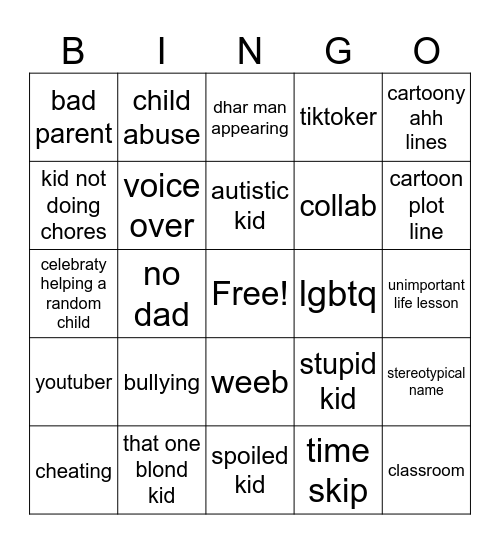 dhar man bingo Card