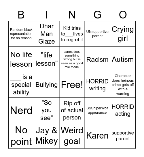 Dhar Man Bingo Card