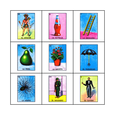 Letras m, p, s, l y vocales Bingo Card