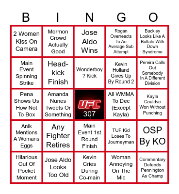 Pereira Vs. Rountree Bingo Card