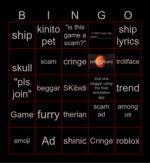 YouTube Shorts Bingo Card