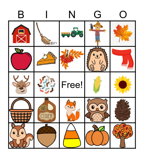 Fall Bingo Card