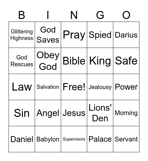 Lions Den Bingo Card