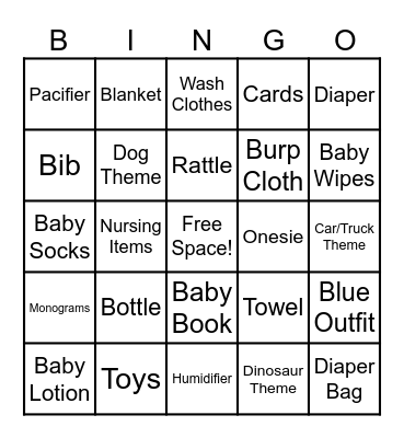 Miller's Gifts Bingo Card