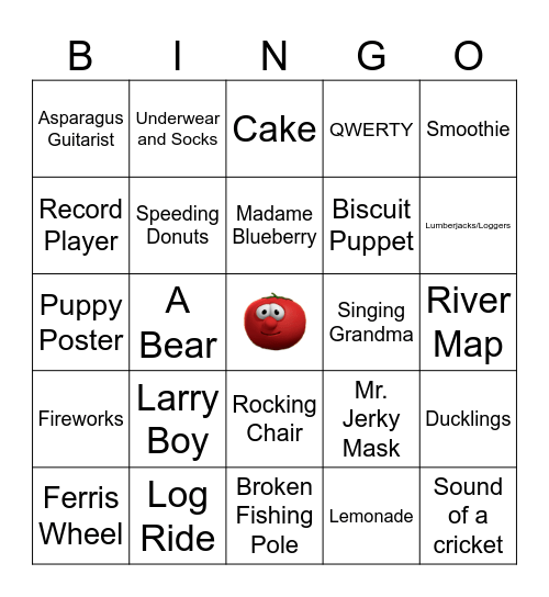 Veggie Tales Bingo! Bingo Card