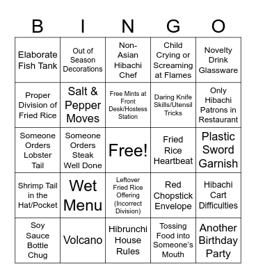 HIBRUNCHI BINGO V3 Bingo Card