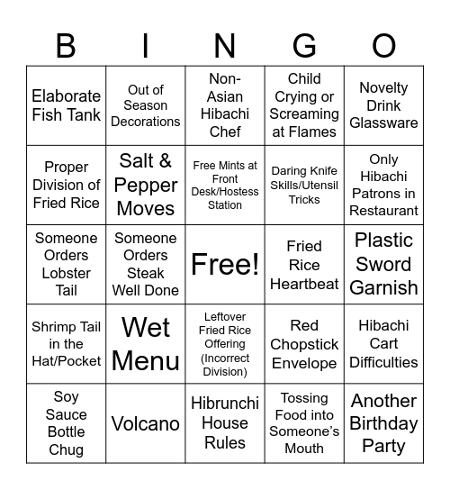 HIBRUNCHI BINGO V3 Bingo Card