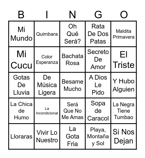 BINGO Card