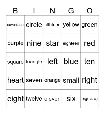 BINGO Card